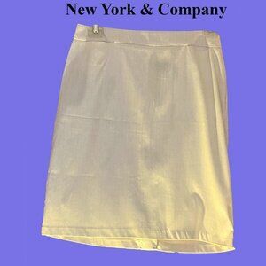 New WithTags New York & Company White Light Stripped Pencil Skirt